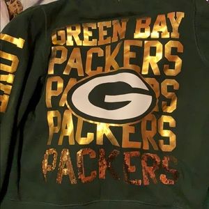 Victoria’s Secret Pink Green By Packer Hoodie